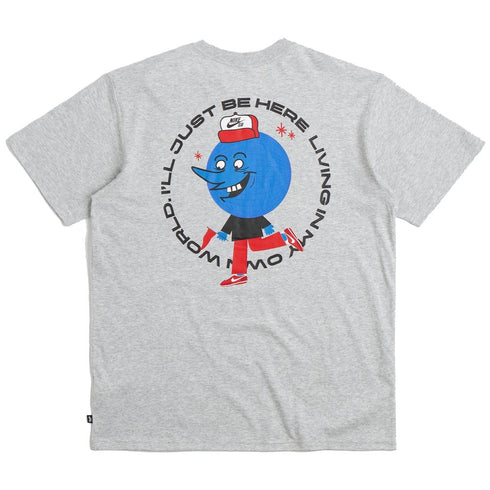 Nike Sb City Globe Guy T-Shirt Grey Heather - Streetart.fr