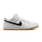 Nike Sb Dunk Low Pro White / Black-White-Gum Light Brown - Streetart.fr