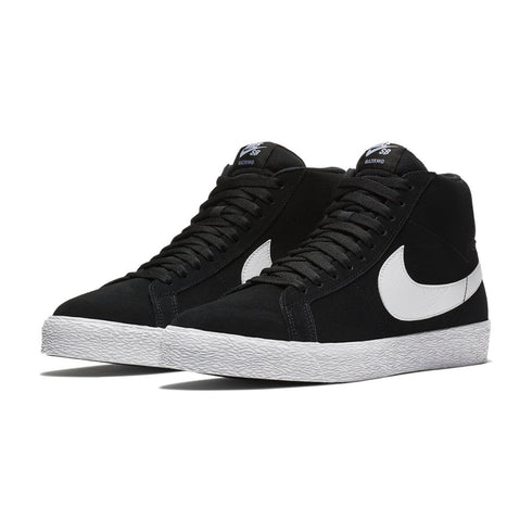 Nike Sb Zoom Blazer Mid Chaussures - Black / White - Streetart.fr