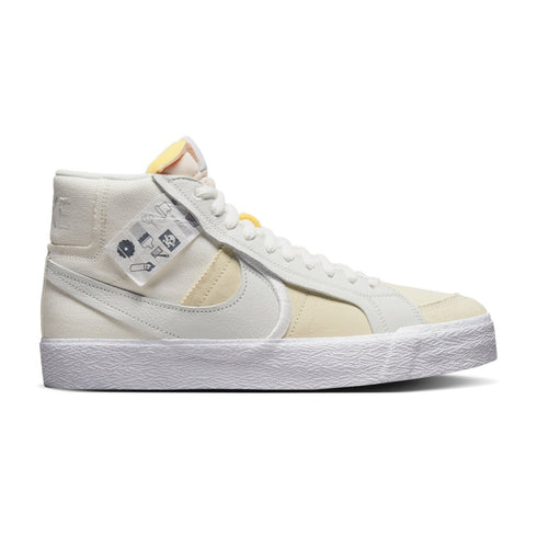 Nike Sb Zoom Blazer Mid Prm Plus Summit White / Summit White - Streetart.fr