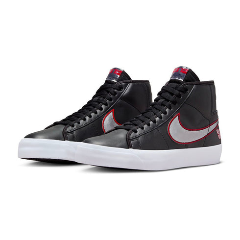 Nike Sb Zoom Blazer Mid Pro Gt - Black / Metallic Silver - Streetart.fr