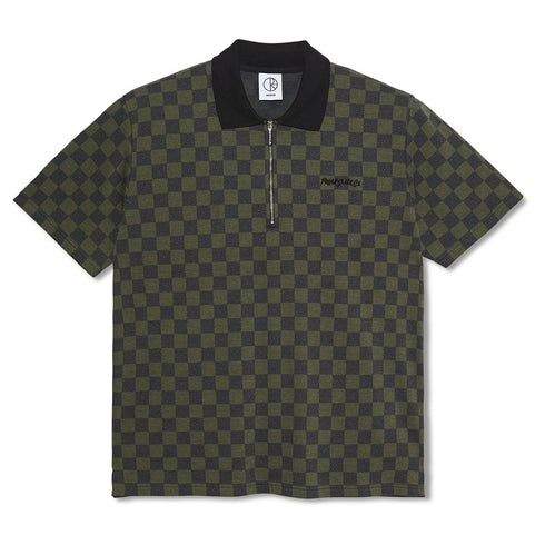 Polar Jacques Polo Shirt Polo Checkered Black Green - Streetart.fr