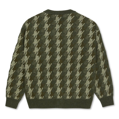 Polar Louis Cardigan Houndstooth - Green - Streetart.fr