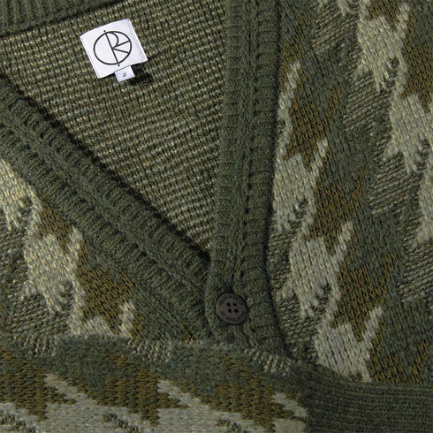 Polar Louis Cardigan Houndstooth - Green - Streetart.fr