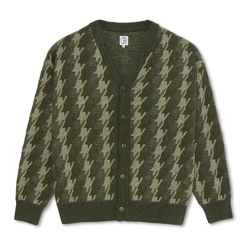 Polar Louis Cardigan Houndstooth - Green - Streetart.fr