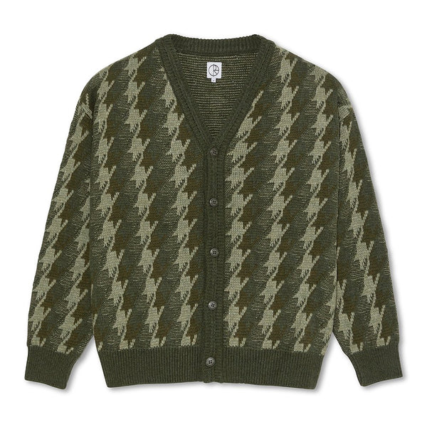 Polar Louis Cardigan Houndstooth - Green - Streetart.fr