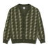 Polar Louis Cardigan Houndstooth - Green - Streetart.fr