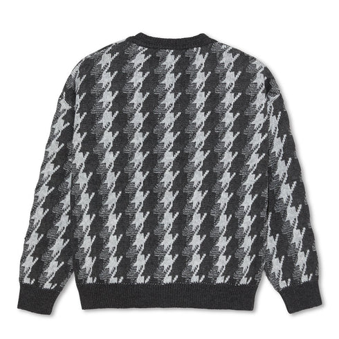 Polar Louis Cardigan Houndstooth - Grey - Streetart.fr