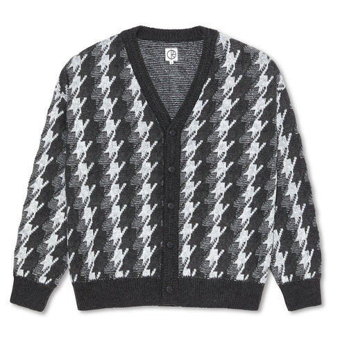 Polar Louis Cardigan Houndstooth - Grey - Streetart.fr