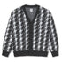 Polar Louis Cardigan Houndstooth - Grey - Streetart.fr