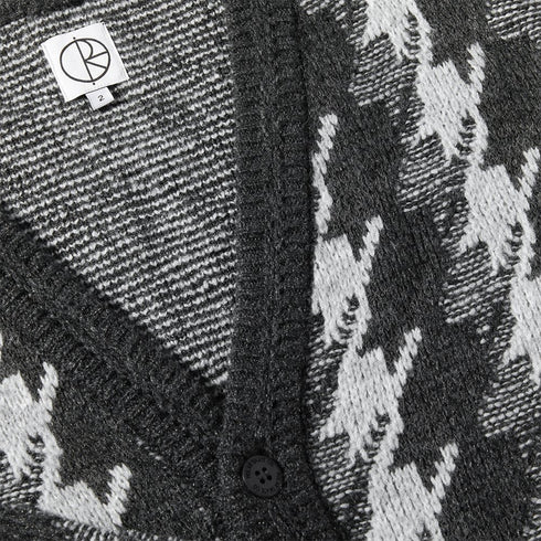 Polar Louis Cardigan Houndstooth - Grey - Streetart.fr