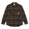 Polar Mike Ls Flannel Shirt Chemise - Brown Mauve - Streetart.fr