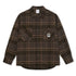 Polar Mike Ls Flannel Shirt Chemise - Brown Mauve - Streetart.fr
