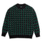 Polar Zig Zag Knit Sweater - Black / Dark Teal - Streetart.fr