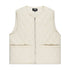Stussy Diamond Quilted Vest - Cream - Streetart.fr