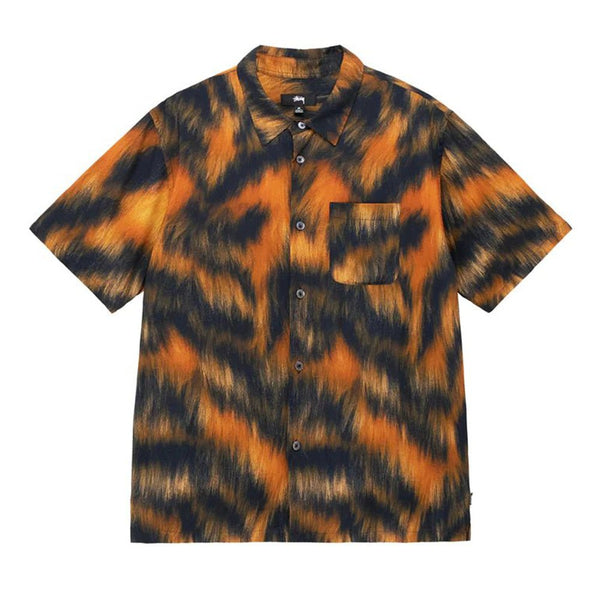 Stussy Fur Print Ss Shirt - Tiger - Streetart.fr
