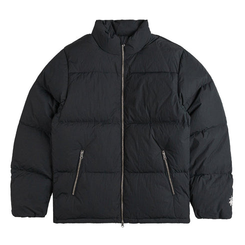 Stussy Nylon Down Puffer Jacket Black - Streetart.fr