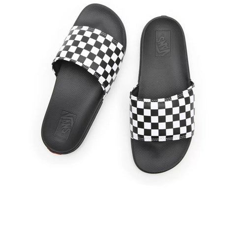Vans La Costa Slide-On Claquette Checkerboard - True White / Black - Streetart.fr