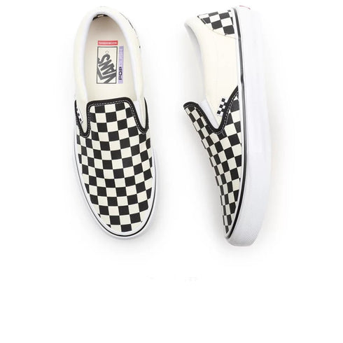 Vans Skate Slip On Checkerboard - Black / Off White - Streetart.fr