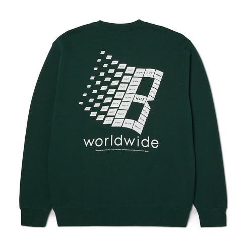 Huf X Bronze Sweat Huf X Bronze Sweat Crew - Forest Green — sweatshirt