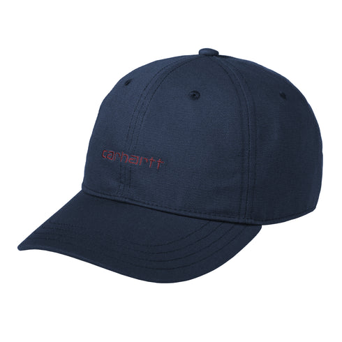 Carhartt WIP Canvas Script Cap Air - Force Blue / Malbec — casquette