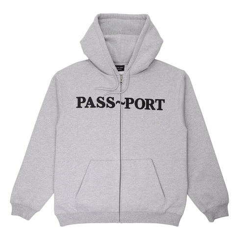 Passport Official Hoodie Zip - Ash
