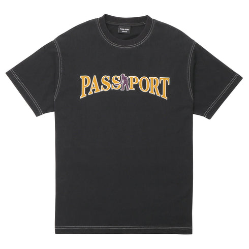 Passport Official Contrast T-Shirt - Washed Black