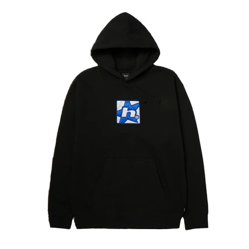 Huf H Star Hood - Black — sweat à capuche