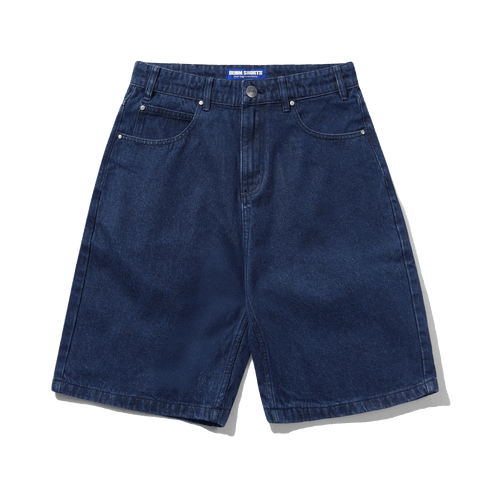 Butter Drummer Baggy Denim Shorts - Raw Dark Indigo