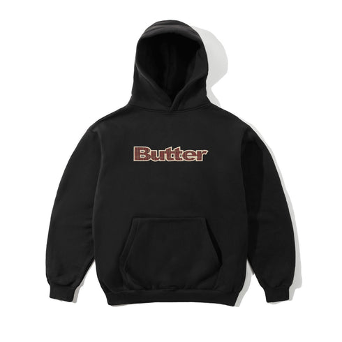 Butter Plaid Logo Applique Pullover Hood - Black - Streetart.fr