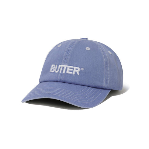 Butter Rounded Logo 6 Panel Cap - Washed Sky - Streetart.fr