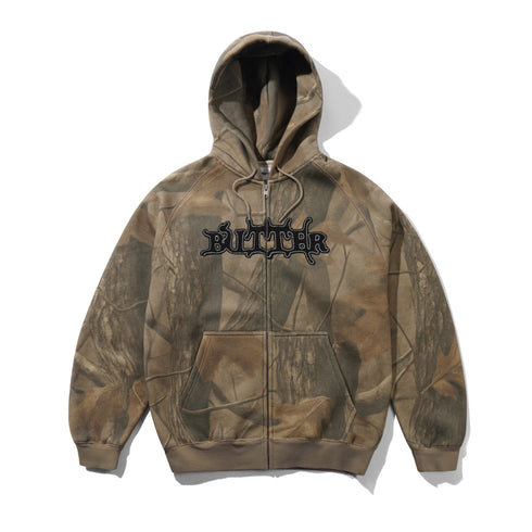 Butter Serif Zip-Thru Hood - Forest Camo - Streetart.fr