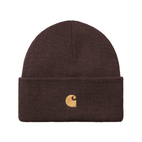 Carhartt WIP Chase Beanie - Palisander / Gold - Streetart.fr