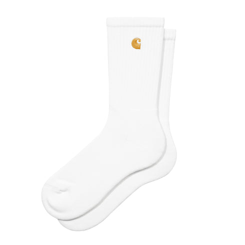 Carhartt WIP Chase Socks - White / Gold — chaussettes