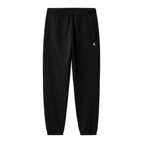 Carhartt WIP Chase Sweat Pant - Black / Gold — sweatshirt