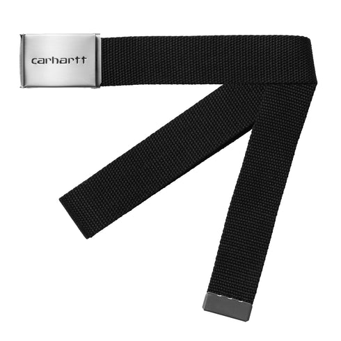 Carhartt WIP Clip Belt Chrome - Black — ceinture