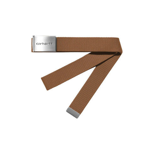 Carhartt WIP Clip Belt Chrome - Canvas H Brown — ceinture