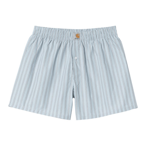 Carhartt WIP Cotton Boxer - Grimsby Stripe / Blue Fog — sous-vêtements