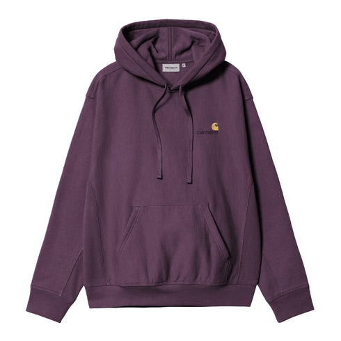 Carhartt WIP Hooded American Script - Huckleberry — sweat à capuche