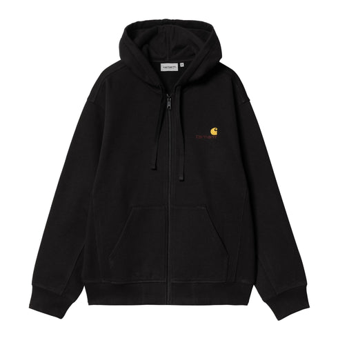 Carhartt WIP Hooded American Script Jacket - Black - Streetart.fr