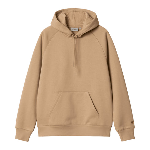 Carhartt WIP Hooded Chase - Dusty H Brown / Gold — sweat à capuche