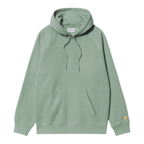 Carhartt WIP Hooded Chase - Frosted Green / Gold — sweat à capuche