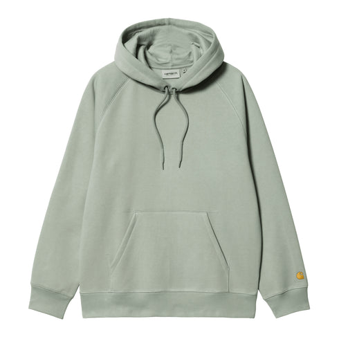 Carhartt WIP Hooded Chase - Glassy Teal / Gold — sweat à capuche