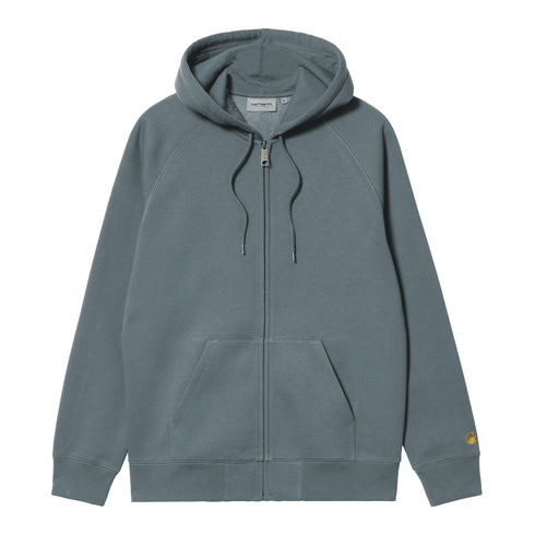 Carhartt WIP Hooded Chase Jacket - Cozy Blue / Gold — veste