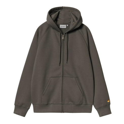 Carhartt WIP Hooded Chase Jacket - Shungite / Gold - Streetart.fr