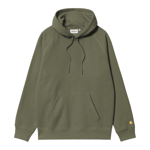 Carhartt WIP Hooded Chase - Leaf / Gold — sweat à capuche