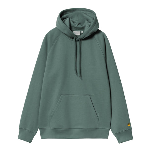 Carhartt WIP Hooded Chase - Silver Pine / Gold — sweat à capuche