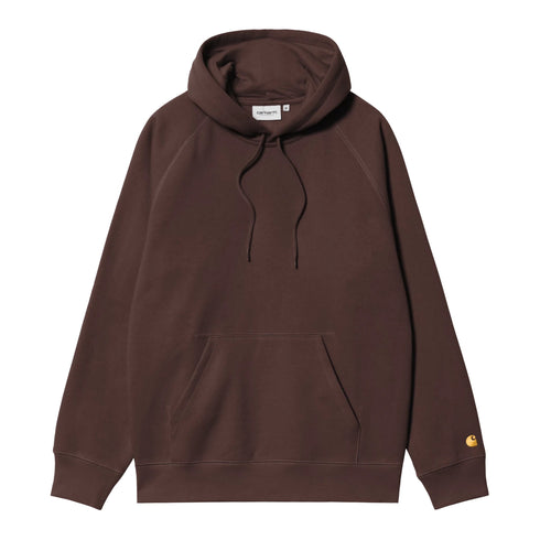 Carhartt WIP Hooded Chase Sweat - Palisander / Gold - Streetart.fr