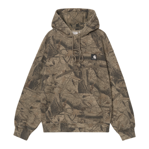 Carhartt WIP Hooded Feather Tree Sweat - Camo Feather Tree Khaki / Garment - I037164_3ZQ_GD