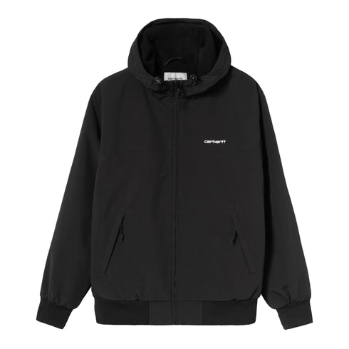 Carhartt WIP Hooded Sail Jacket - Black / White